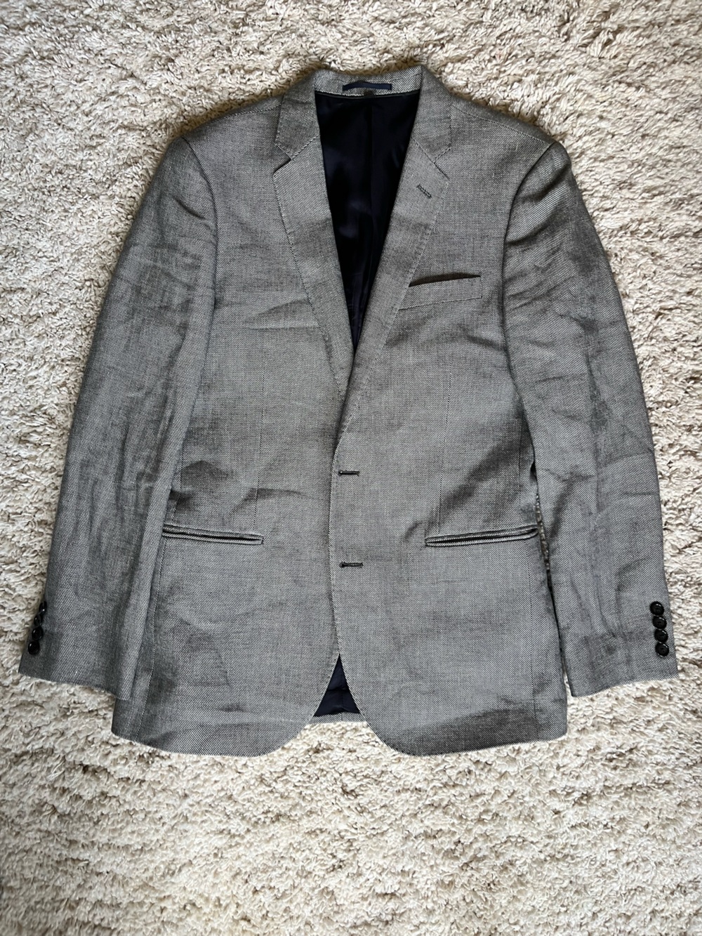 J. Crew Gray Textured Men's Blazer - Tailored Sport Coat